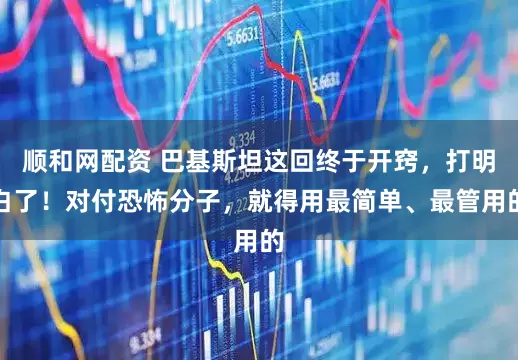 顺和网配资 巴基斯坦这回终于开窍，打明白了！对付恐怖分子，就得用最简单、最管用的